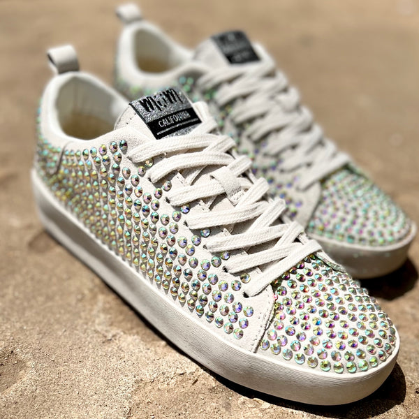 Silver Rhinestone Sparkle Sneakers 6