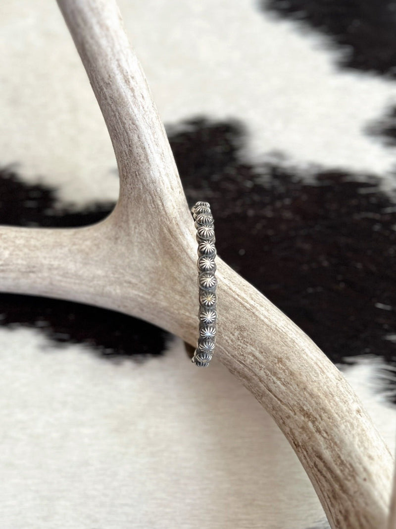 Mojave Mountain Navajo Sterling Silver Cuff Bracelet | gussieduponline