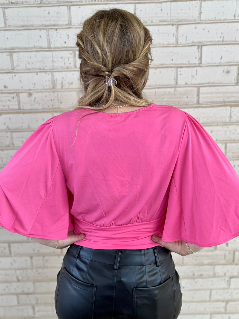 Pink Sassy Bell Top | gussieduponline