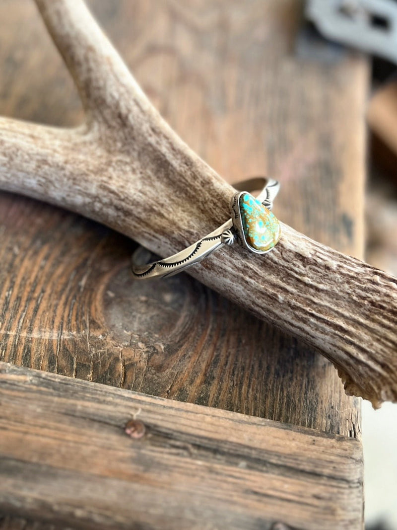 Married to Turquoise Navajo Sterling Silver Cuff Bracelet | gussieduponline