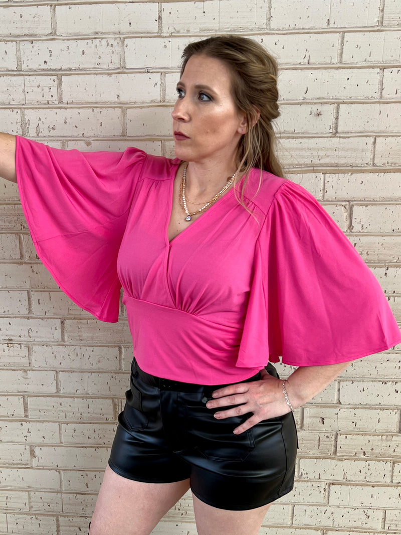 Pink Sassy Bell Top | gussieduponline