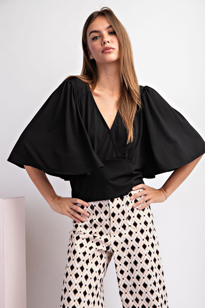 Black Sassy Bell Top | gussieduponline