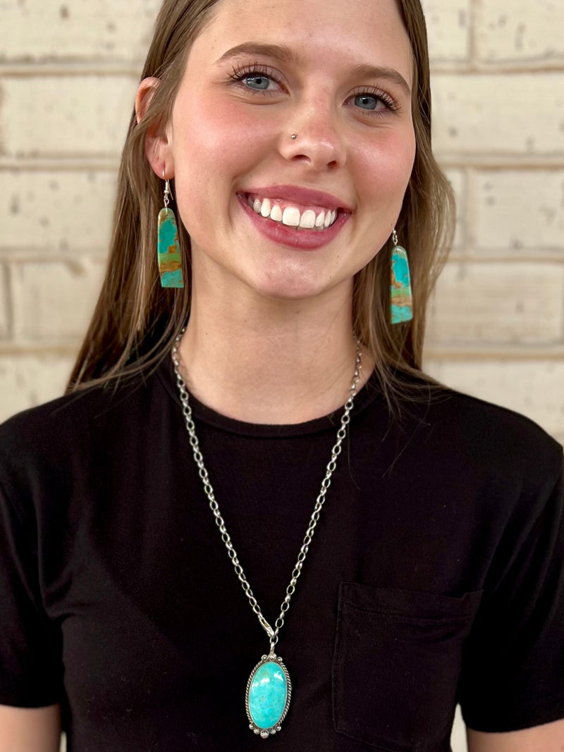 Between a Rock and a Hard Place Turquoise Earrings | gussieduponline