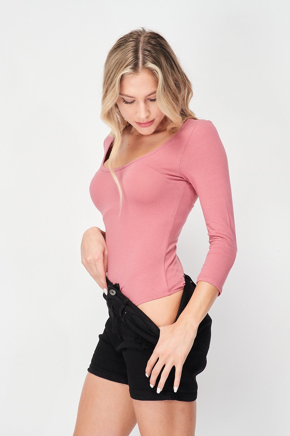 3/4 Sleeve Bodysuit - 2 Colors | gussieduponline