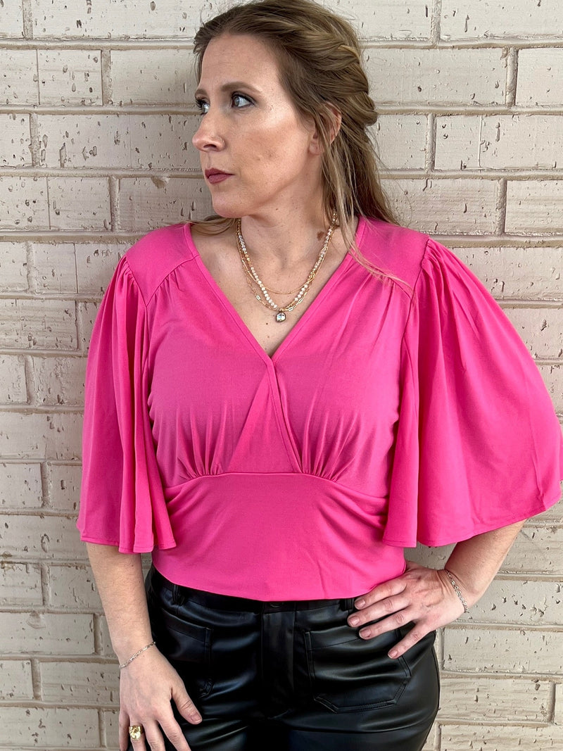 Pink Sassy Bell Top | gussieduponline