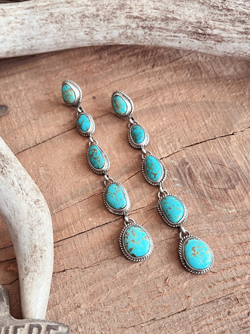 Cinco Turquoise Drop Earrings | gussieduponline