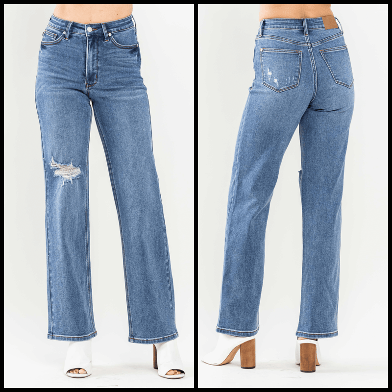 Straight Outta The 90's Tummy Control Jeans | gussieduponline