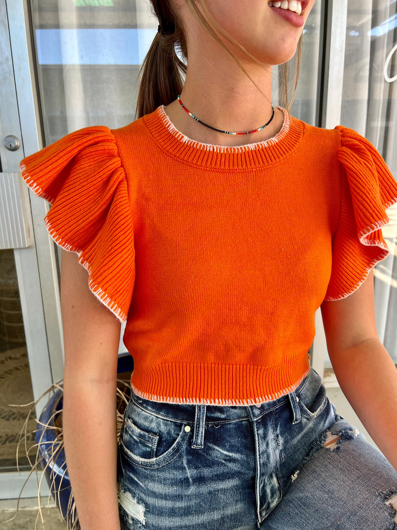 Wardrobe Staple Sunkist Cropped Sweater* | gussieduponline