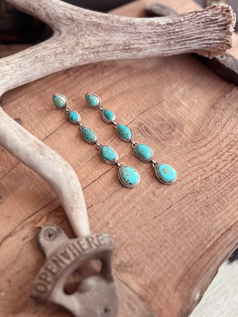 Cinco Turquoise Drop Earrings | gussieduponline