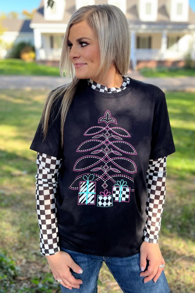 Sterling Kreek Boot Scootin' Christmas Tee | gussieduponline