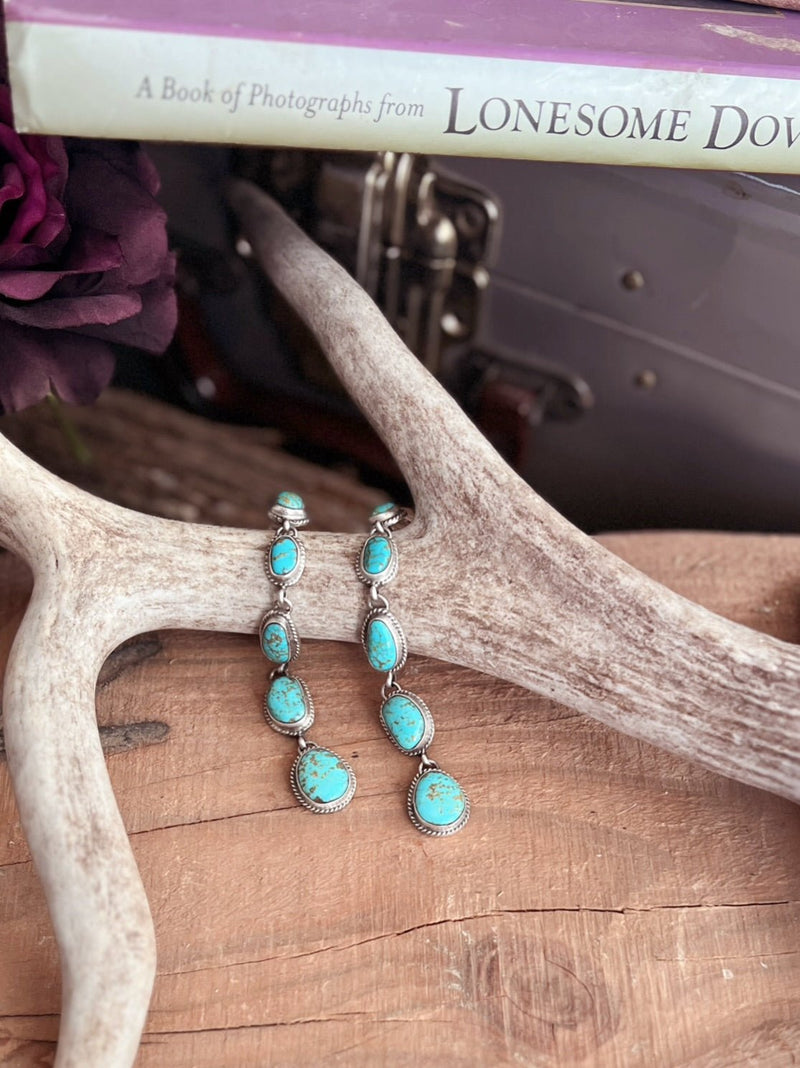 Cinco Turquoise Drop Earrings | gussieduponline