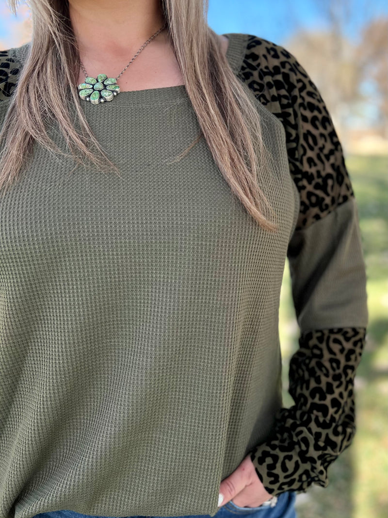 PLUS Sheerly Leopard Thermal Top-2 colors | gussieduponline