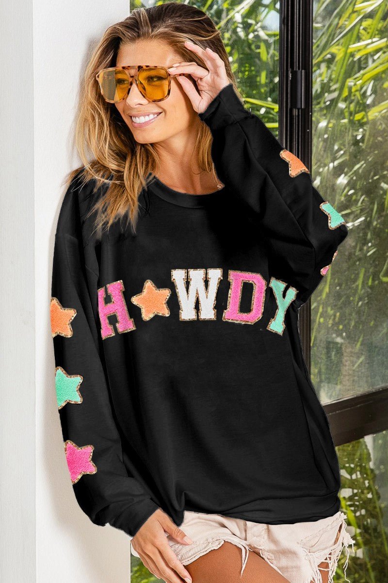 Howdy Stars Lightweight Sweatshirt | gussieduponline