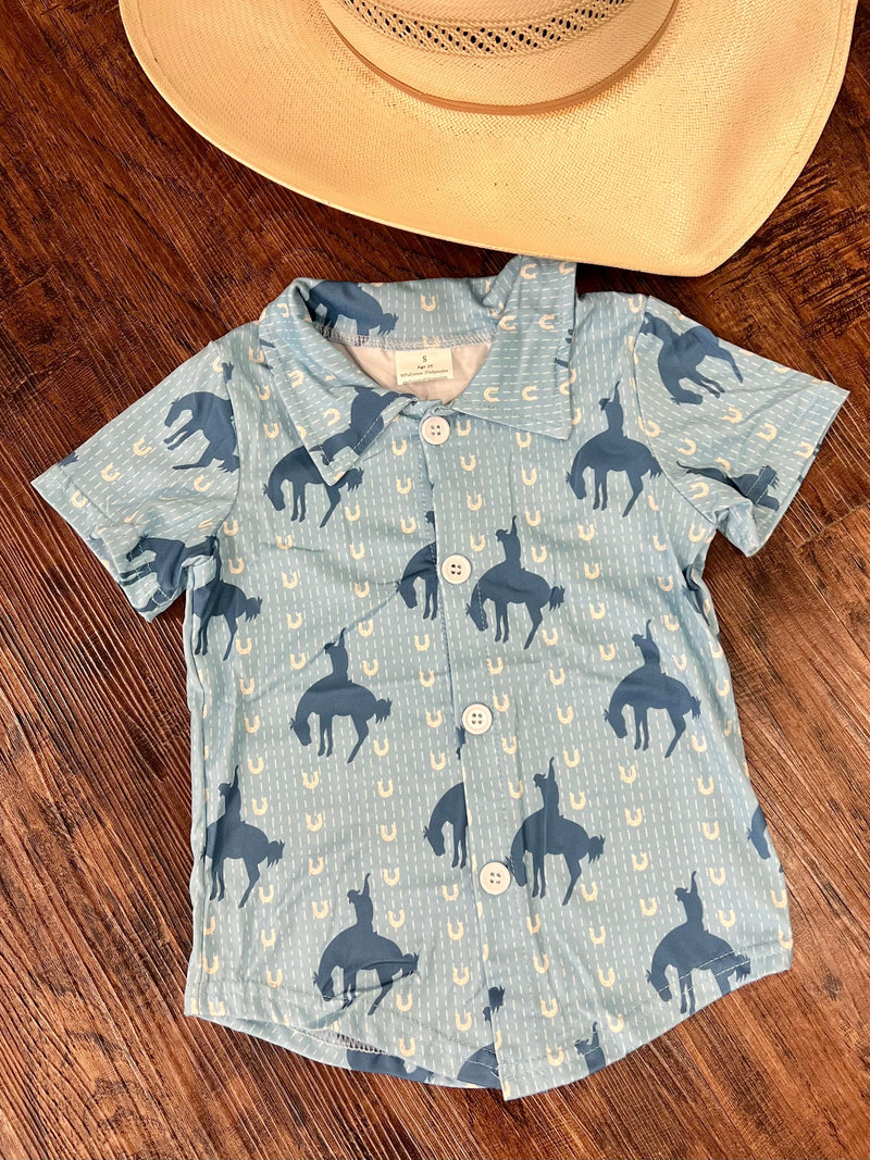 Kids Lucky Cowboy Button Up* | gussieduponline