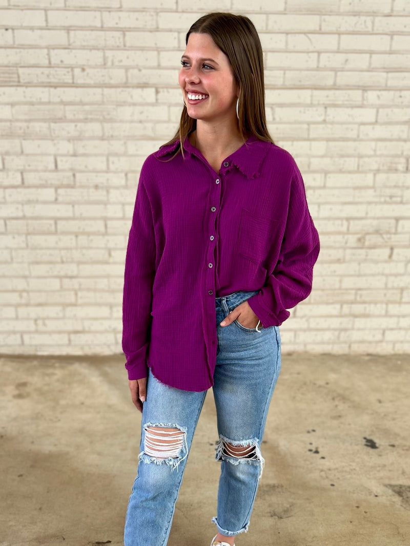 In Her Plum Gaze Top | gussieduponline