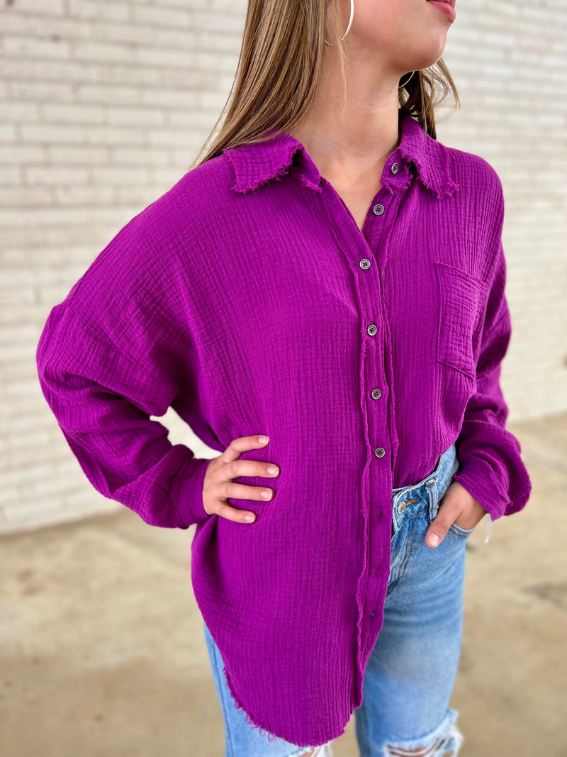 In Her Plum Gaze Top | gussieduponline