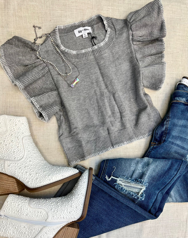 Wardrobe Staple Grey Cropped Sweater* | gussieduponline