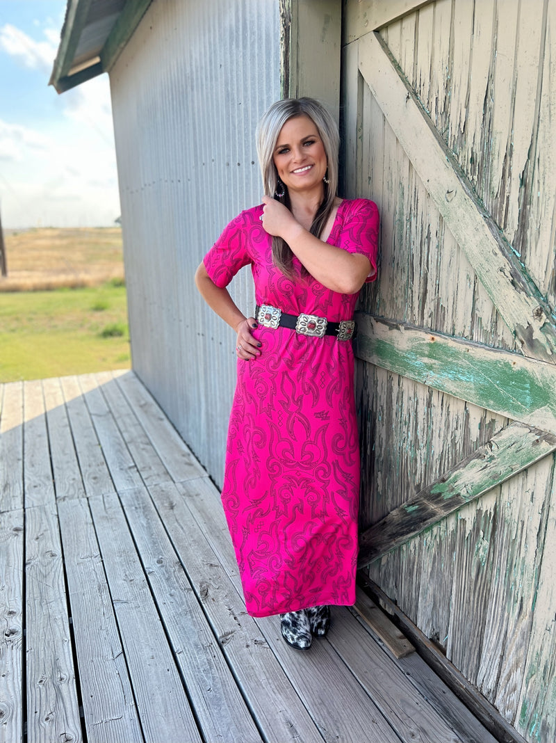 Sterling Kreek Cowgirls Like Us Maxi Dress | gussieduponline