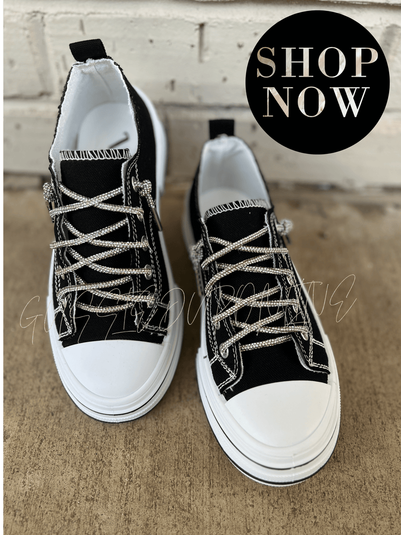 Can I Get An Aman Black Sneakers | gussieduponline