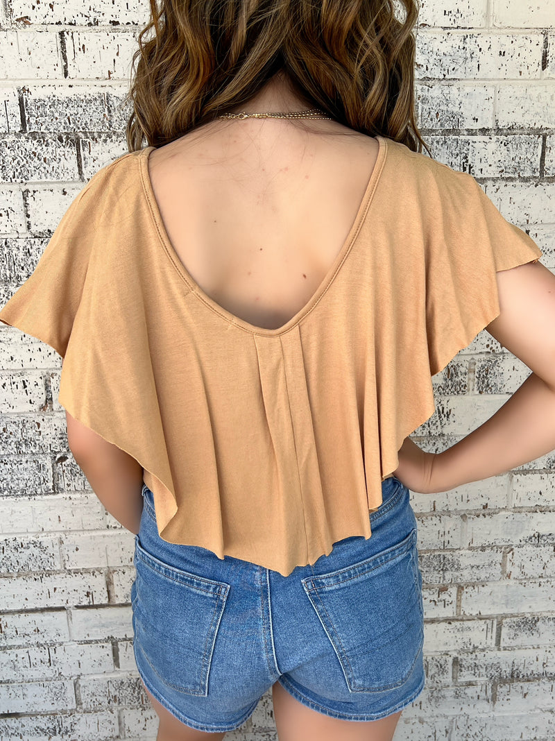 Shimmy & Shake V Neck Ruffle Top- 4 Colors | gussieduponline