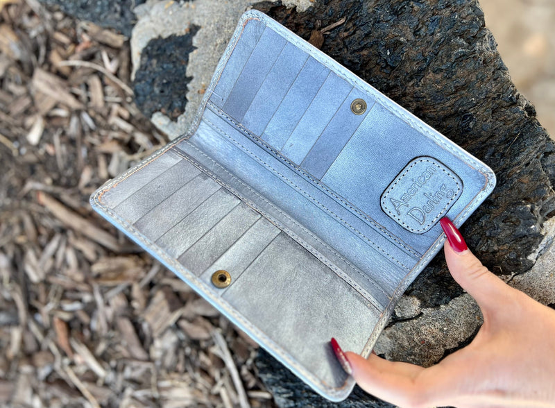 Silver/Turquoise Darling Wallet | gussieduponline