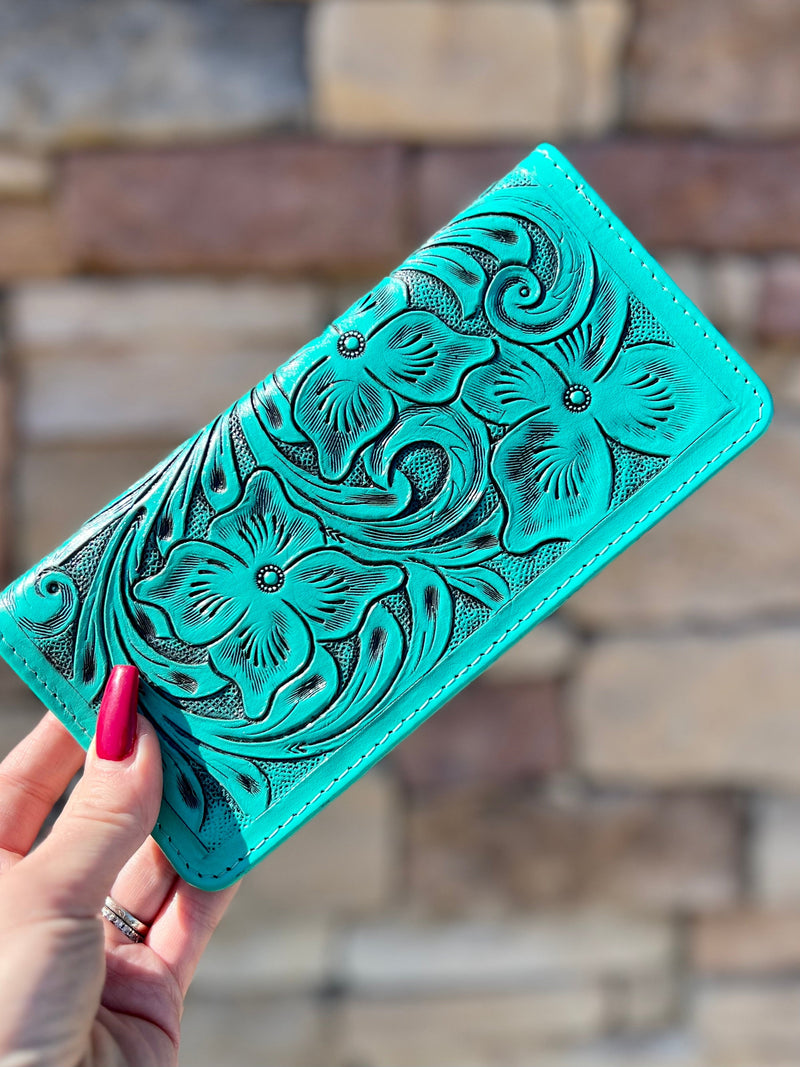 Silver/Turquoise Darling Wallet | gussieduponline