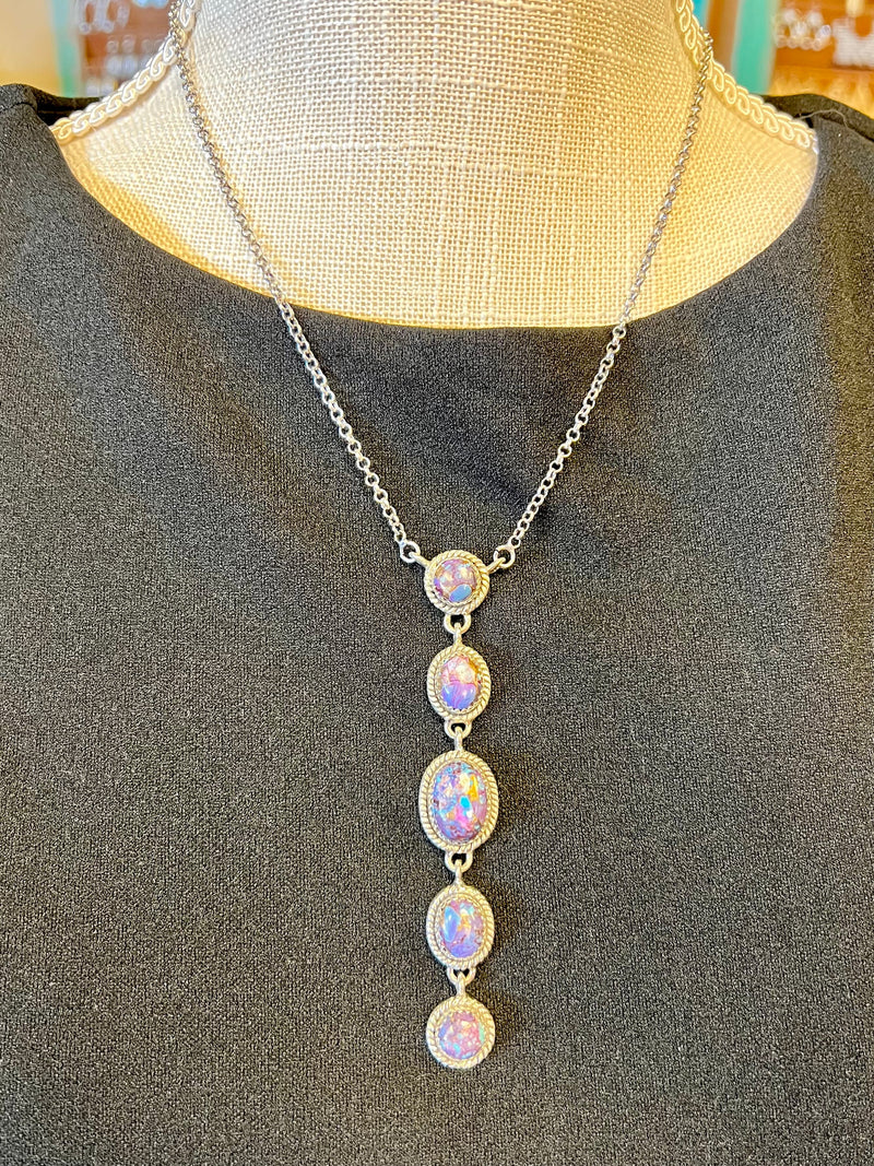 Purple Rain Dangling Necklace | gussieduponline