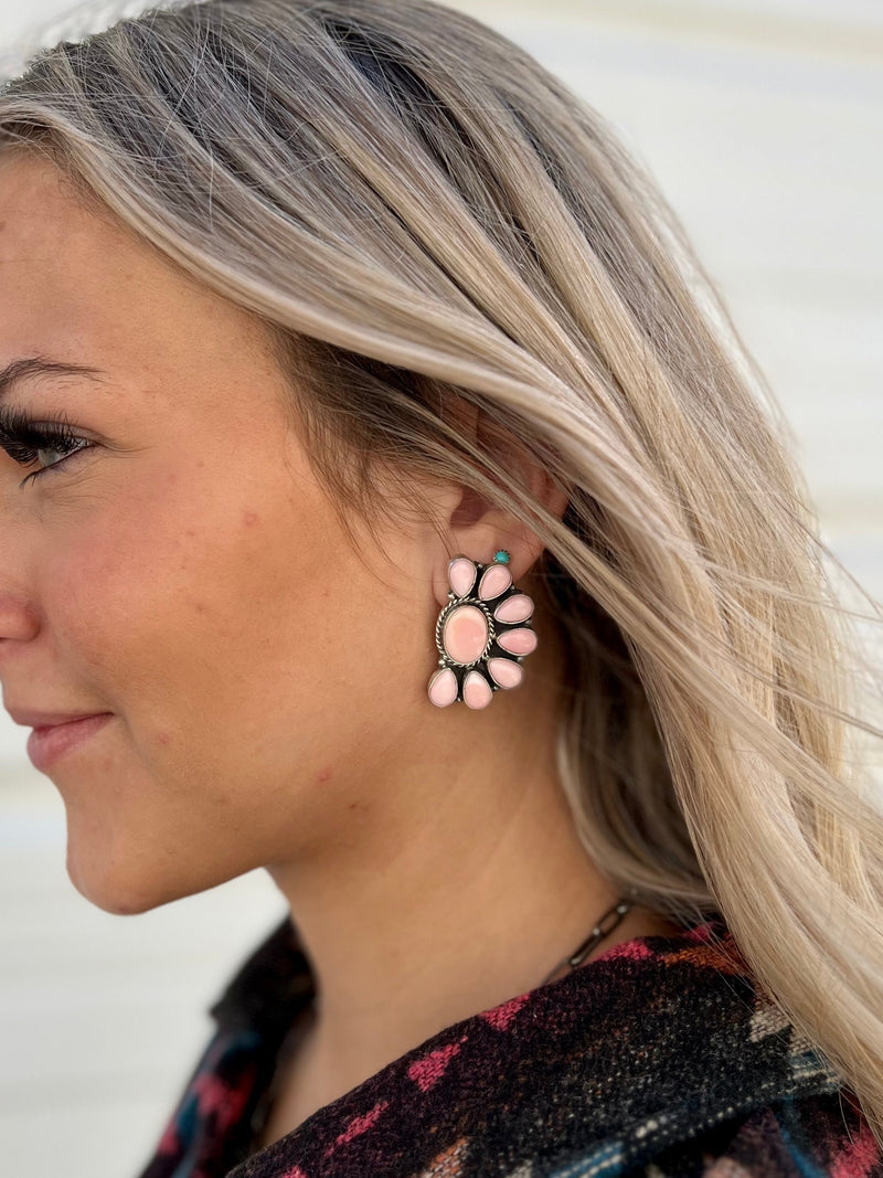 Opal Betta's Navajo Handcrafted Sterling Earring | gussieduponline