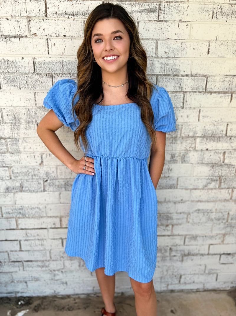 Baby Boy Blue BabyDoll Dress | gussieduponline