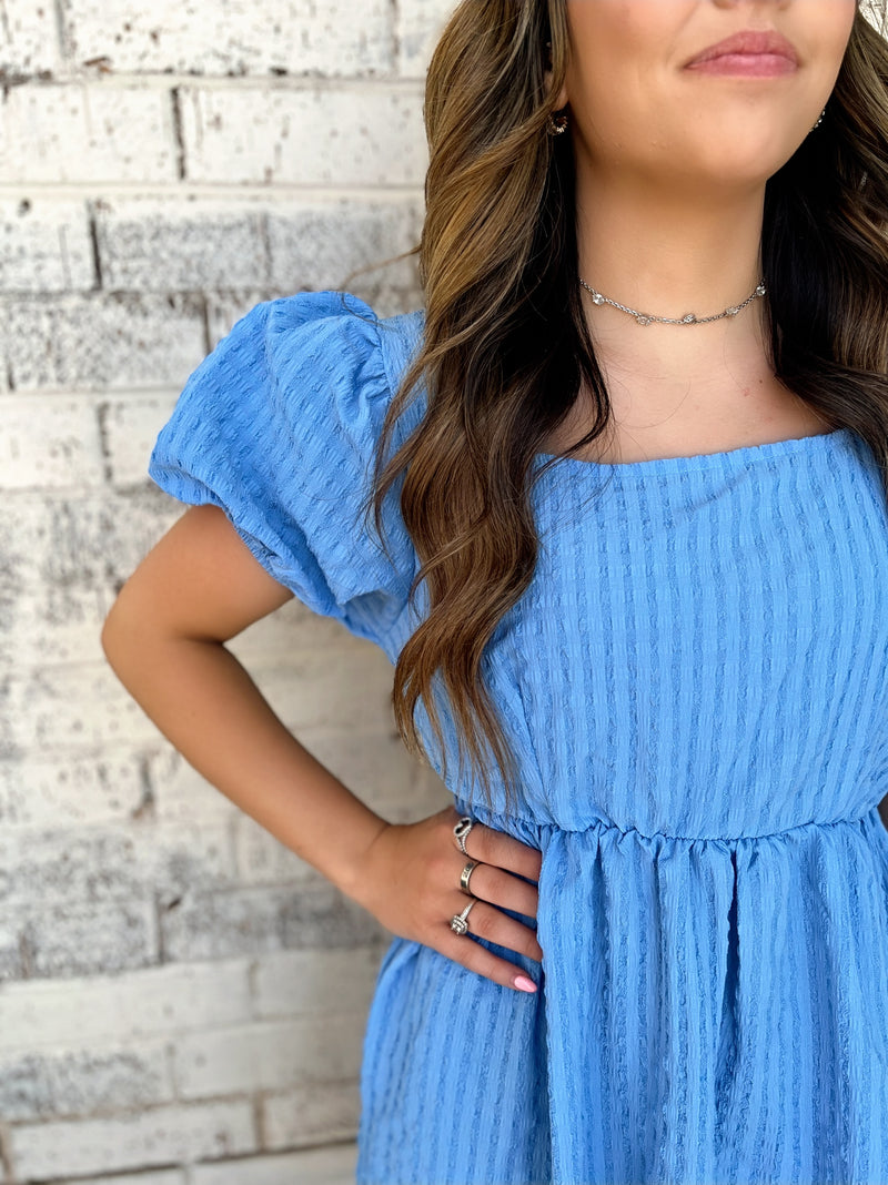 Baby Boy Blue BabyDoll Dress | gussieduponline