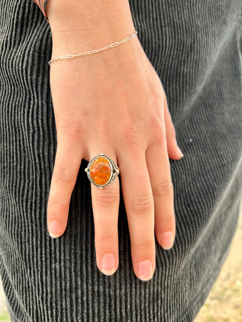 Western Sunset Navajo Sterling Silver Ring | gussieduponline