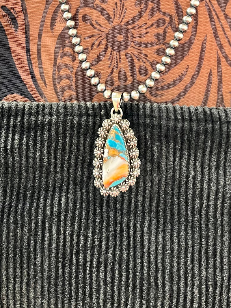 Western Skies Navajo Sterling Silver Pendant ONLY! | gussieduponline