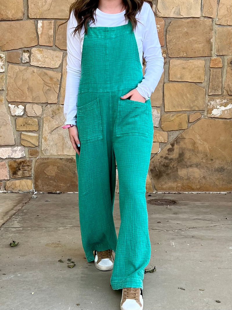 Teal My Lungs Give Out Overalls | gussieduponline