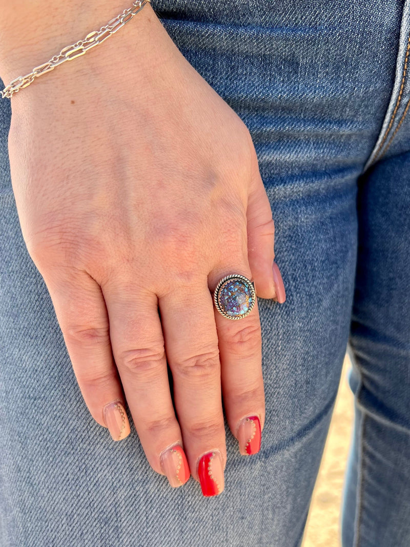 Malia Navajo Sterling Silver Ring | gussieduponline