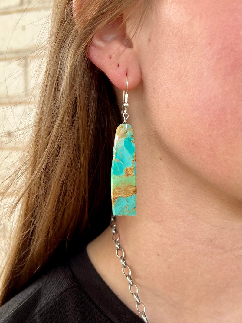 Between a Rock and a Hard Place Turquoise Earrings | gussieduponline