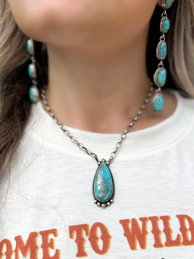 Cinco Turquoise Drop Earrings | gussieduponline