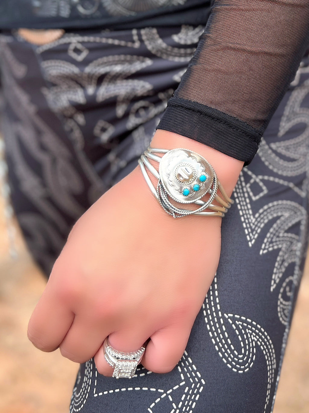 Grace And Grit Sterling Silver Navajo Cuff Bracelet | gussieduponline