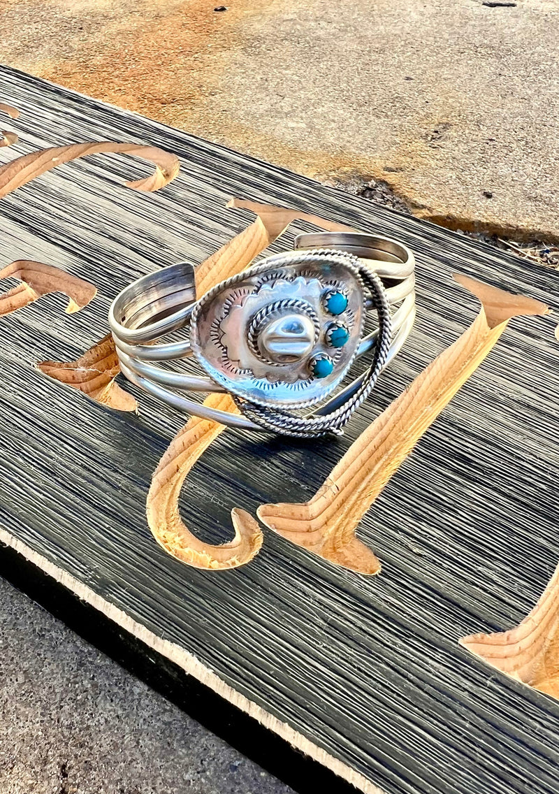 Grace And Grit Sterling Silver Navajo Cuff Bracelet | gussieduponline