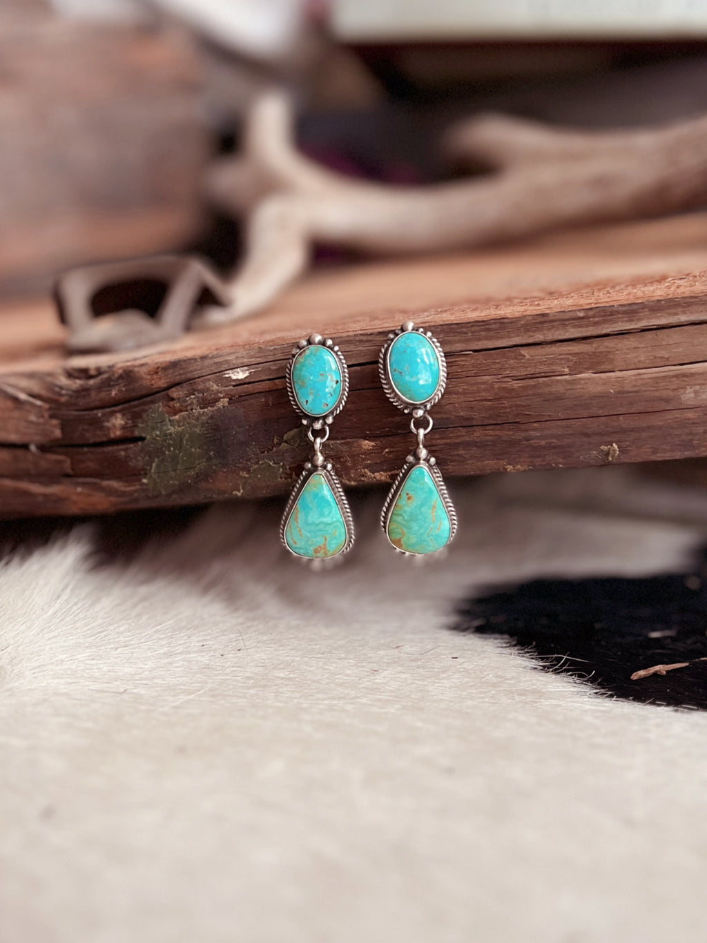 Kee's To The Abyss Navajo Handcrafted Sterling Earrings | gussieduponline