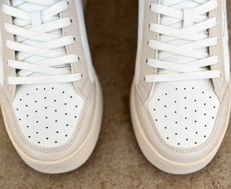 Juniper's Beige Star Sneakers | gussieduponline