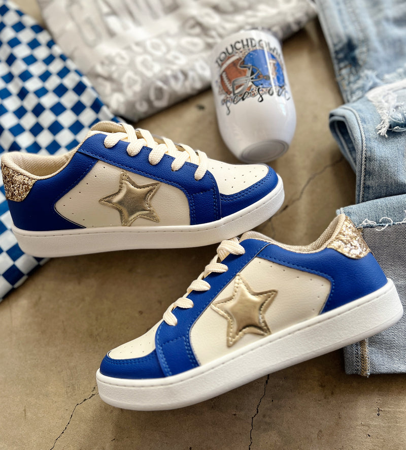 Blue Game Day Sneakers | gussieduponline