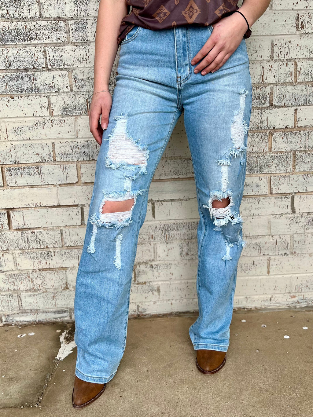 The Ballerini Distressed Jeans | gussieduponline