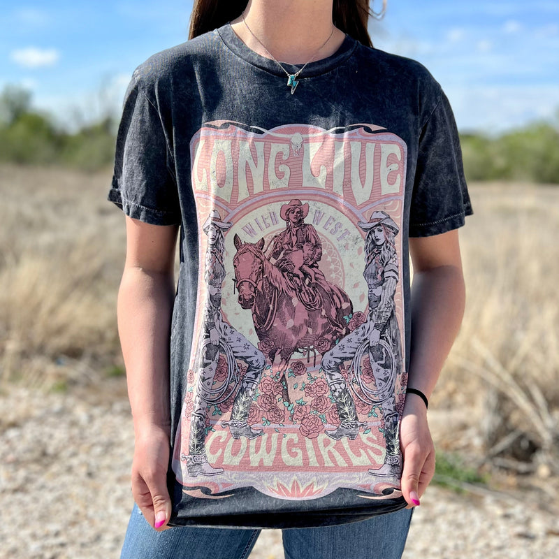 Hand Drawn Cowgirl's Graphic Tee | gussieduponline