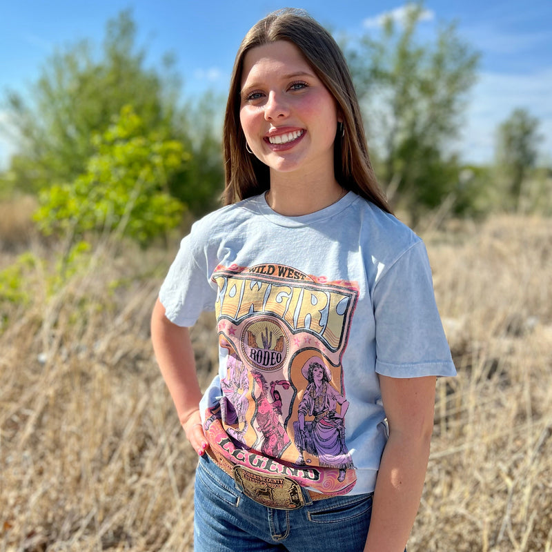 Blue Rodeo Cowgirl Legend Graphic Tee | gussieduponline