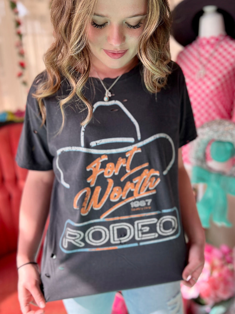 1987 Fort Worth Rodeo Holy Tee | gussieduponline