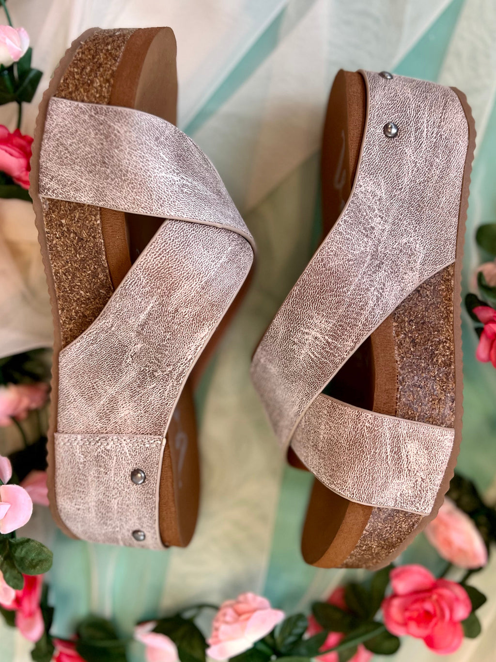 Crossed Paths Sandals - TAUPE | gussieduponline