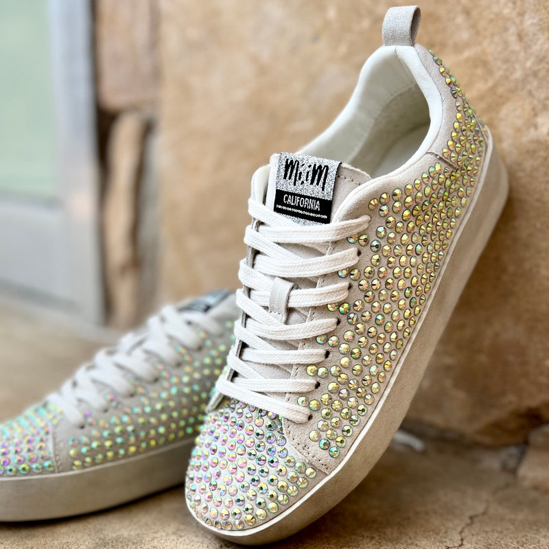 Silver Rhinestone Sparkle Sneakers | gussieduponline