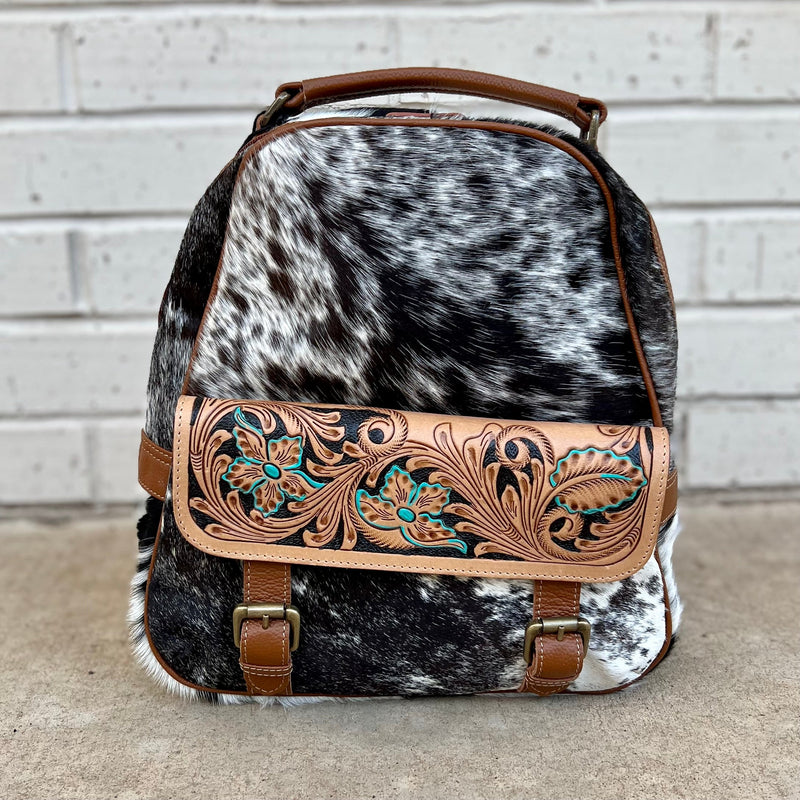 Tooled Hair on Hide Backpack – Blush Out West