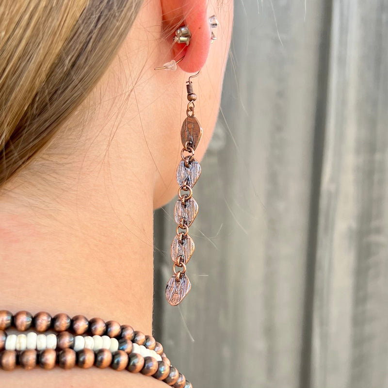 Linked To Copper Earrings | gussieduponline