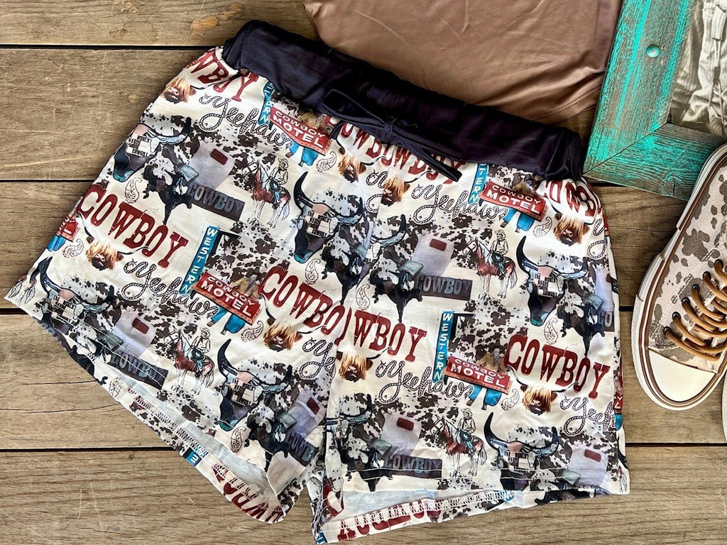 Cowboy Motel Shorts | gussieduponline